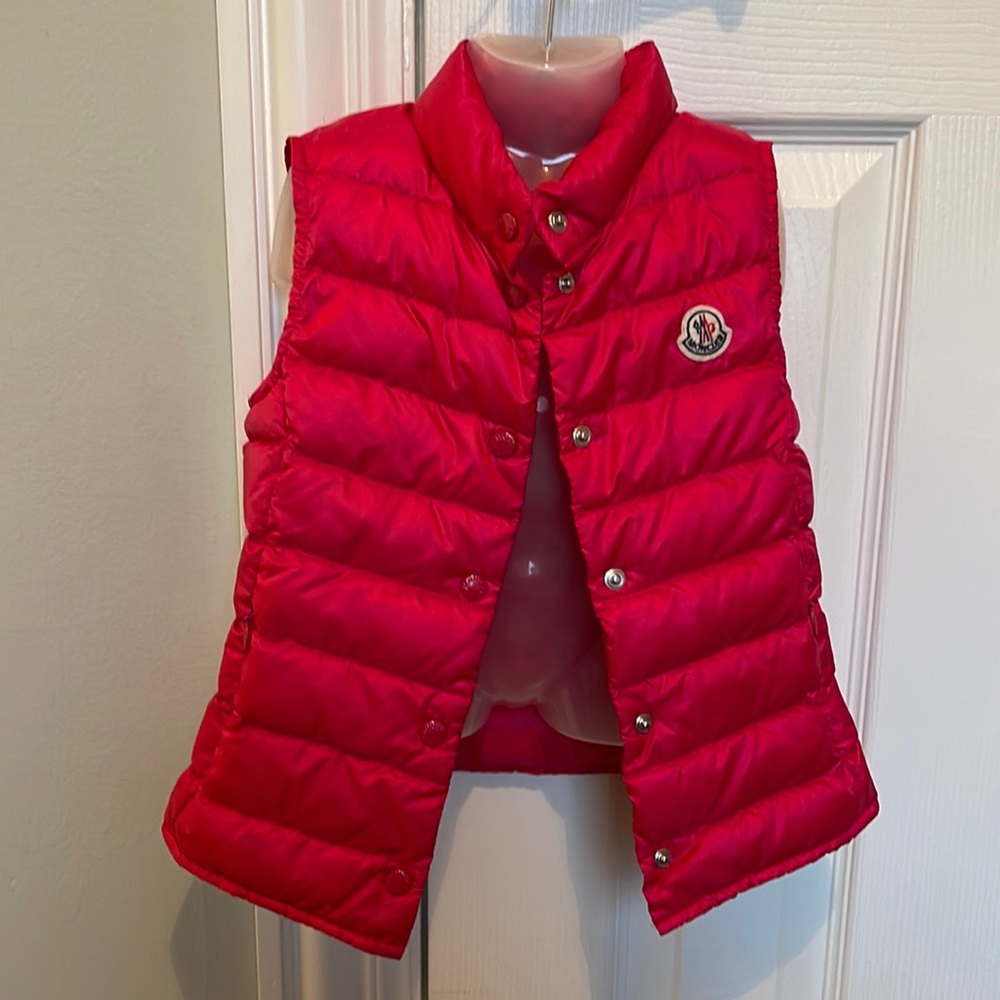 Pink Moncler 4T Puffer Vest